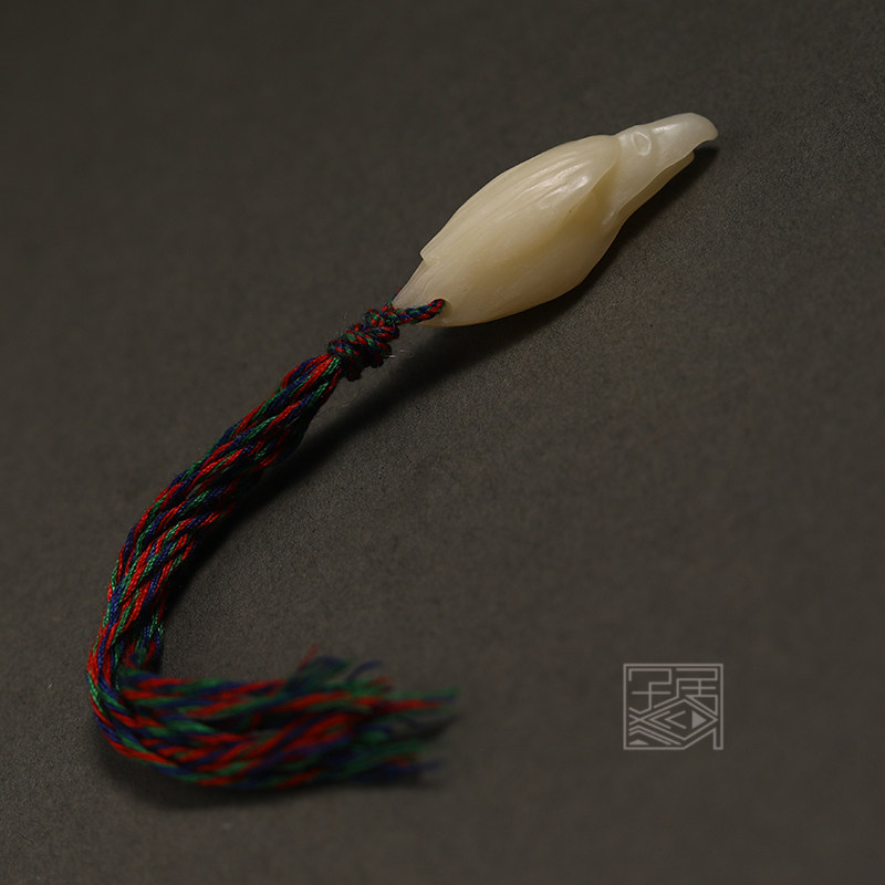 子鱼居 天然驼骨雕刻老鹰骆驼骨鹰头挂件挂坠 菩提子配件卡子