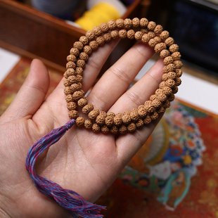 子鱼居 8mm108颗念珠 金刚菩提子五瓣六瓣七瓣小金刚蛤蟆背直径6