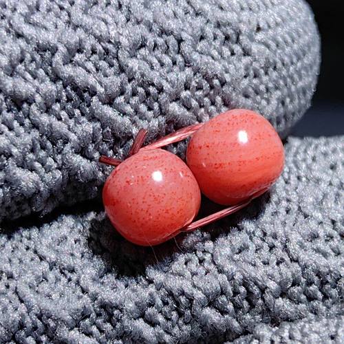 千年至纯镶蚀红玉髓古珠老断改桶珠7.7*7.3满粉糯朱砂配饰DIY配珠