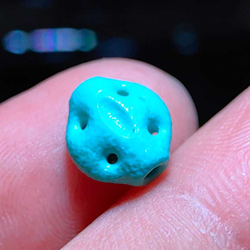 天然侧挂DIY高瓷玉化绿松石佛珠