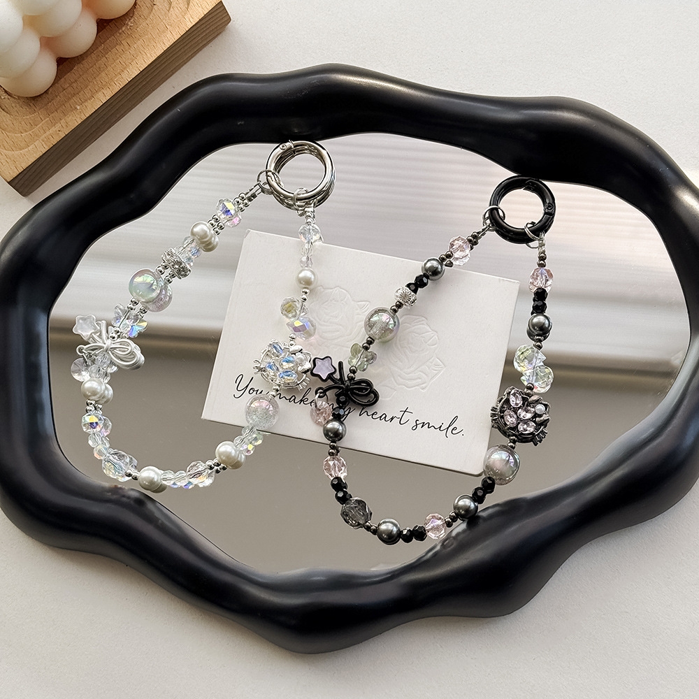 卡通KT高端水晶串珠手機鏈