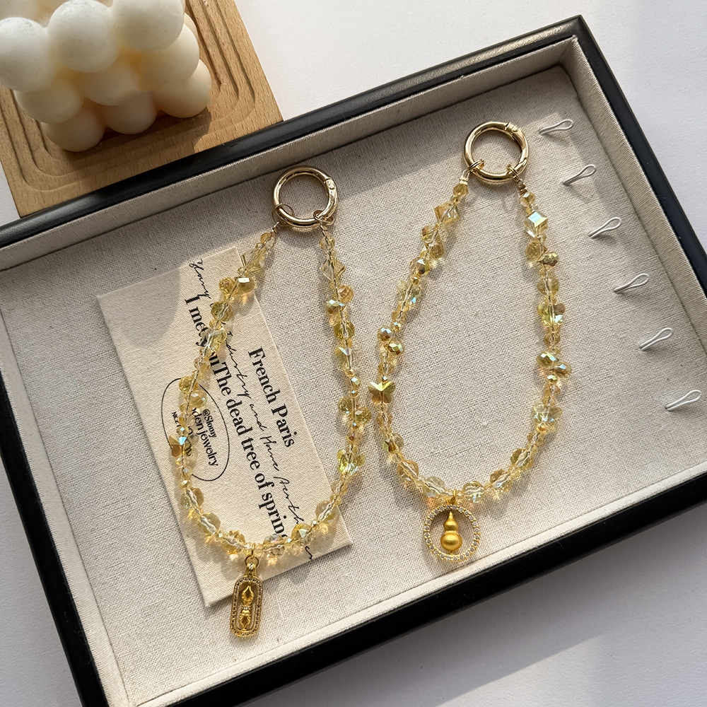 輕奢風ins水晶串珠手機鏈