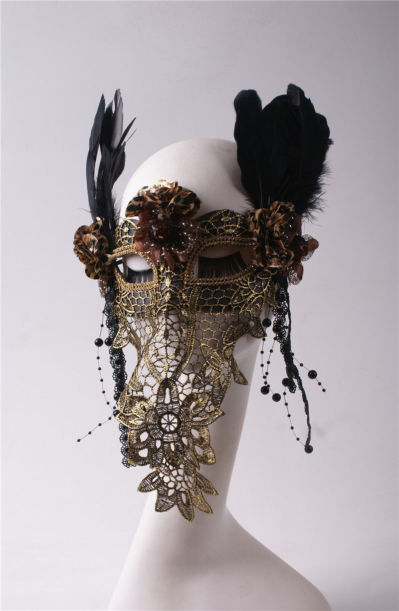 金色歌王羽毛蒙面歌手女唱将假面舞会舞台派对酒吧dj夜店面具成人