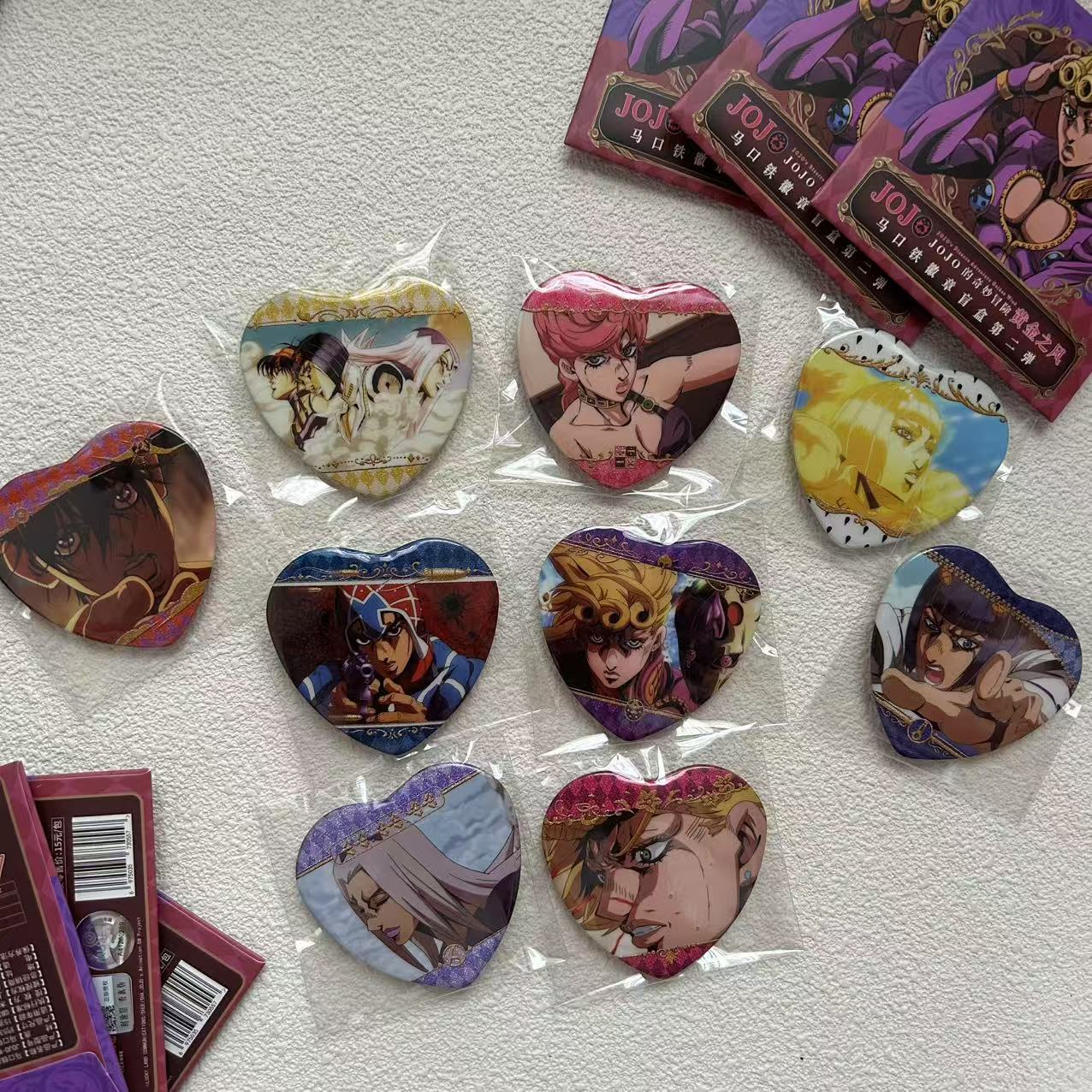 正版官谷  JOJO的奇妙冒险徽章吧唧 心形马口铁徽章  布加拉提