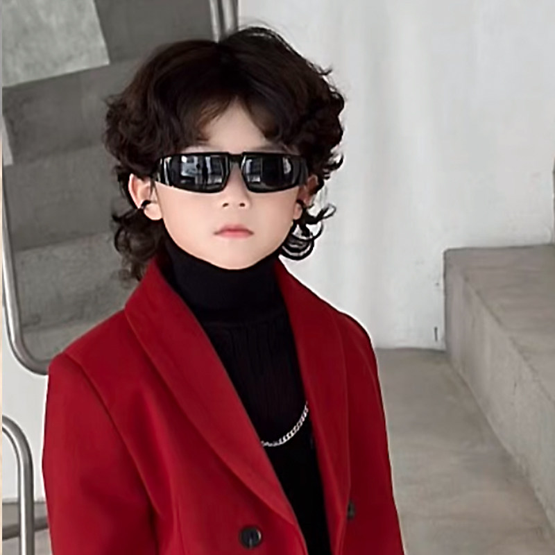 新款儿童骑行运动眼镜未来科技感墨镜朋克摇滚风男孩造型眼镜,童装/婴儿装/亲子装,太阳镜,淘宝优惠券,粉丝福利购,淘宝优惠卷