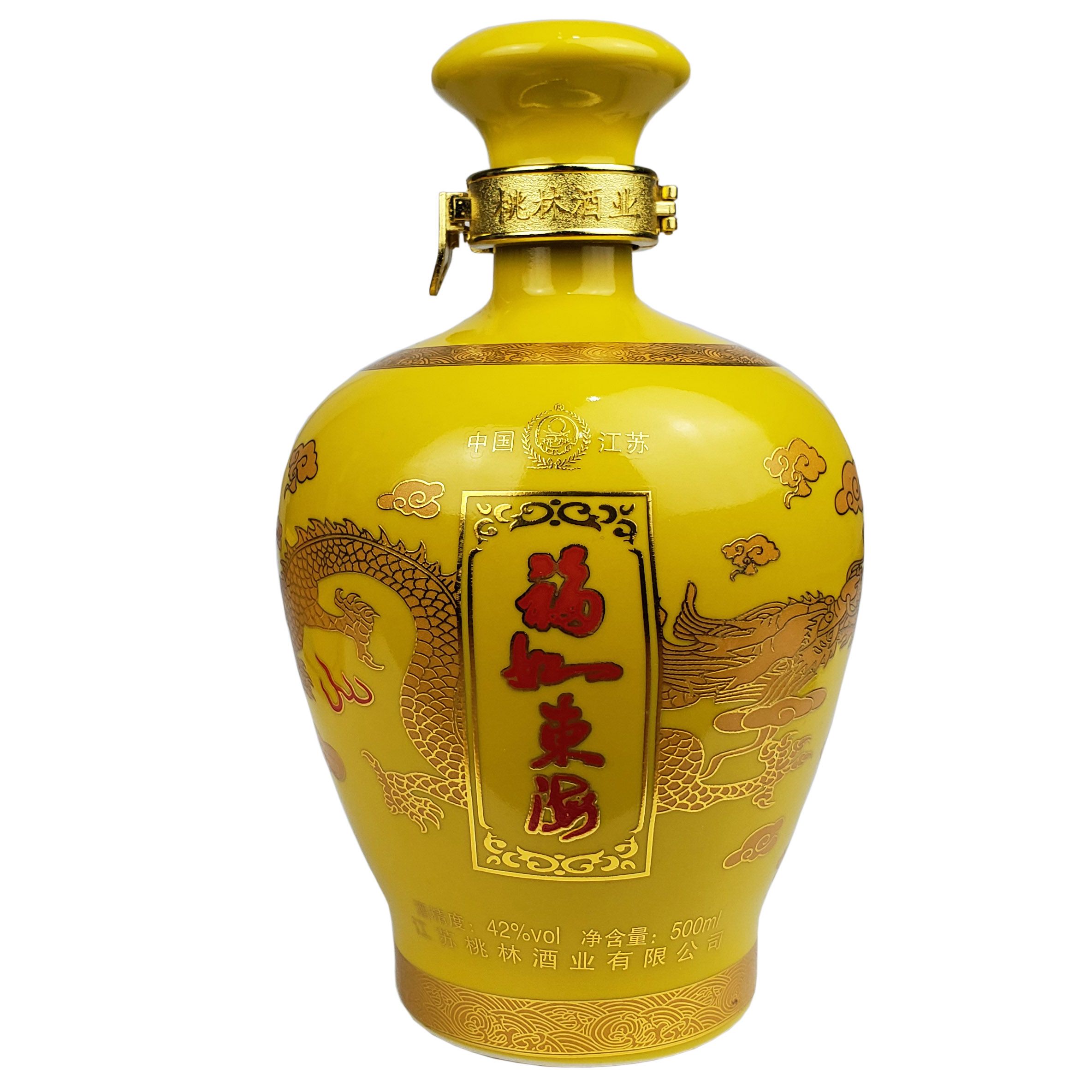 江苏桃林酒业金奖产品老酒42度浓香白酒纯粮固态发酵福如东海禄酒