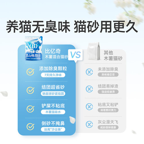 比亿奇猫砂木薯沙20公斤近无尘不