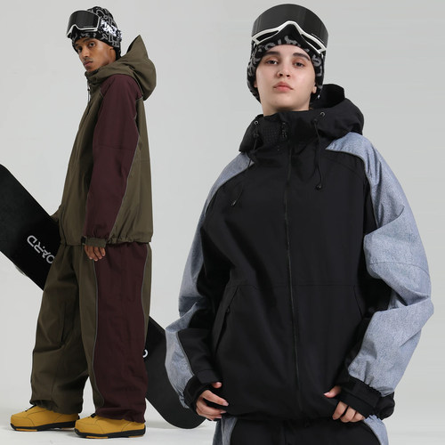 GsouSnow防水反光滑雪服裤套装