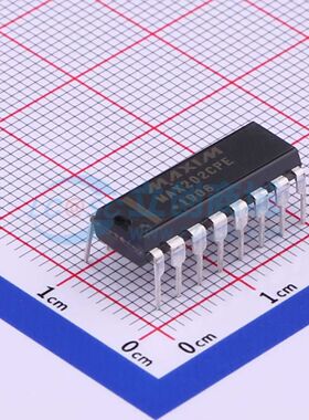 +5V、RS-232收发器，0.1uF外部电容 MAX202CPE+ PDIP-16 RS232芯