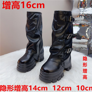 管靴隐形14厘米内增高女鞋 板鞋 12cm厚底松糕鞋 10cm休闲鞋 高跟鞋 裤