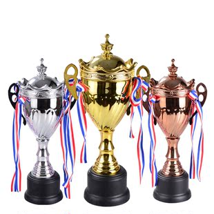 高档金属奖杯学生比赛金银铜奖杯篮球足球总冠军技能创意奖杯定制
