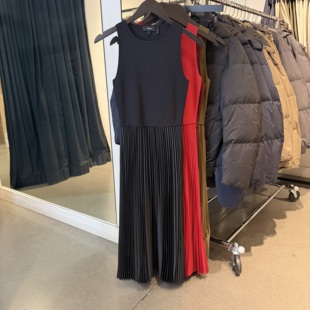 Theory女士百褶连衣裙 无袖长款连衣裙 美国代购