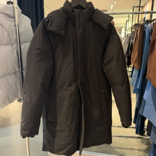 Theory美国直邮 男士羽绒服 商务中长款加厚217g 90%鸭绒保暖外套