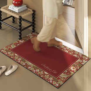 婚庆家用红地毯喜庆浴室吸水门口地垫高级感防滑卧室脚垫玄关垫子