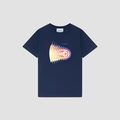 Distorted Blurry Icon Navy Blue