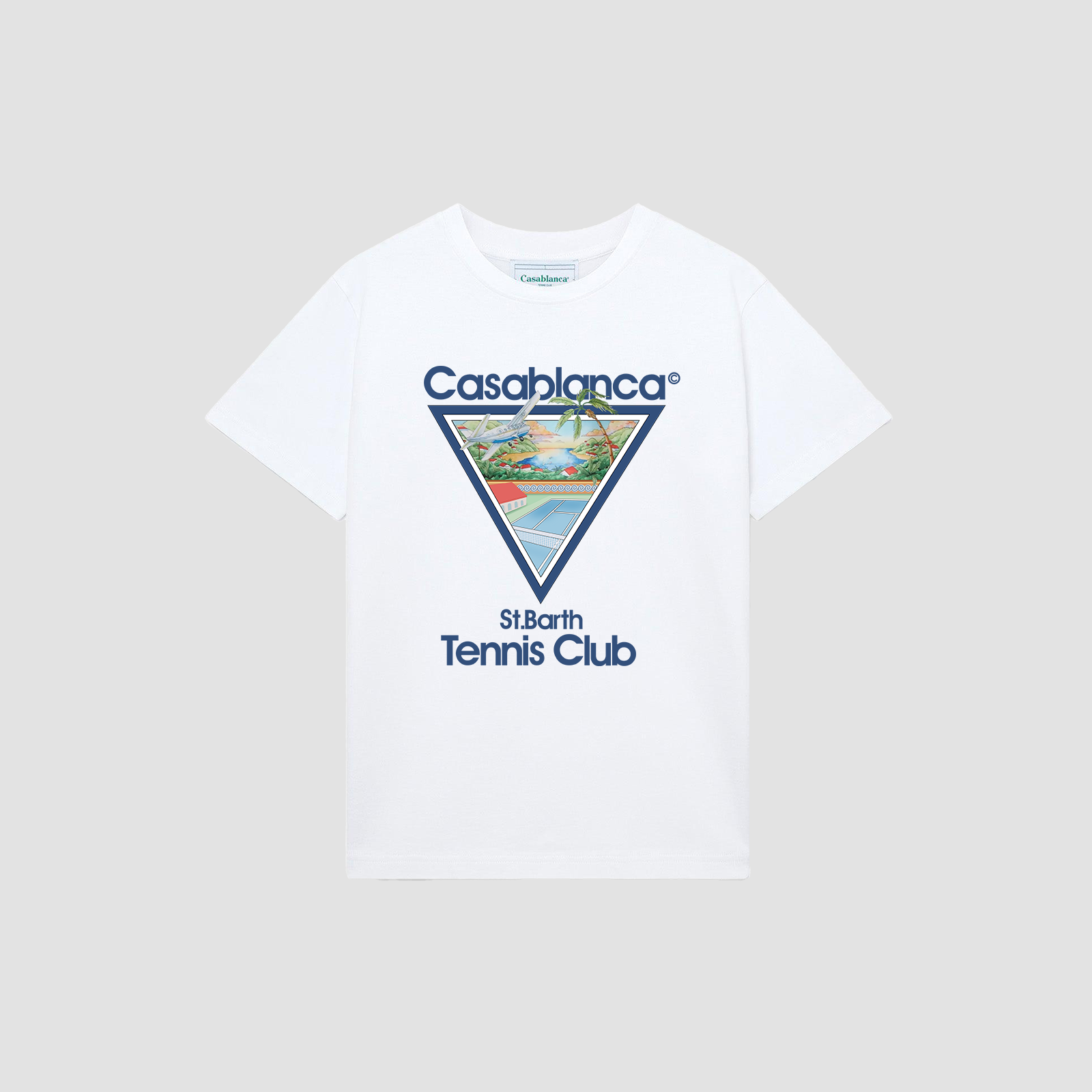 thumbnail for casablanca short sleeve american high street heavy 260g cotton t-shirt men's summer niche loose top ins