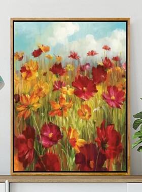 绚烂花海数字油画diy风景客厅填色手绘成人减压高级版装饰画