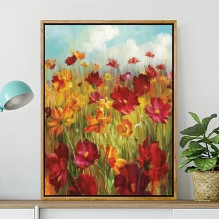 绚烂花海数字油画diy风景客厅填色手绘成人减压高级版装饰画