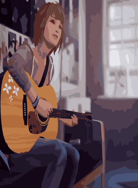 diy数字油画游戏人物填色手工装饰画life is strange  奇异人生