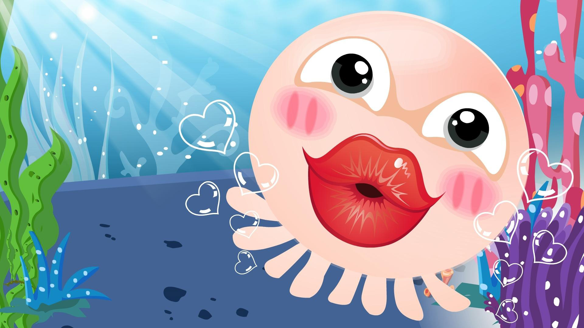 休闲减压diy数字油画手工填色动漫人物画装饰画 nomo 可爱小章鱼