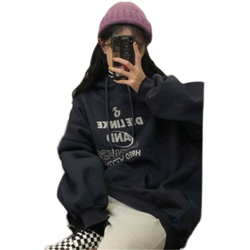 Salt series plush thickened sweater women's autumn and winter Japanese ancient loose Korean hooded lazy coat