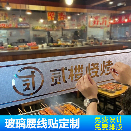 DIY创意玻璃窗户门贴腰线