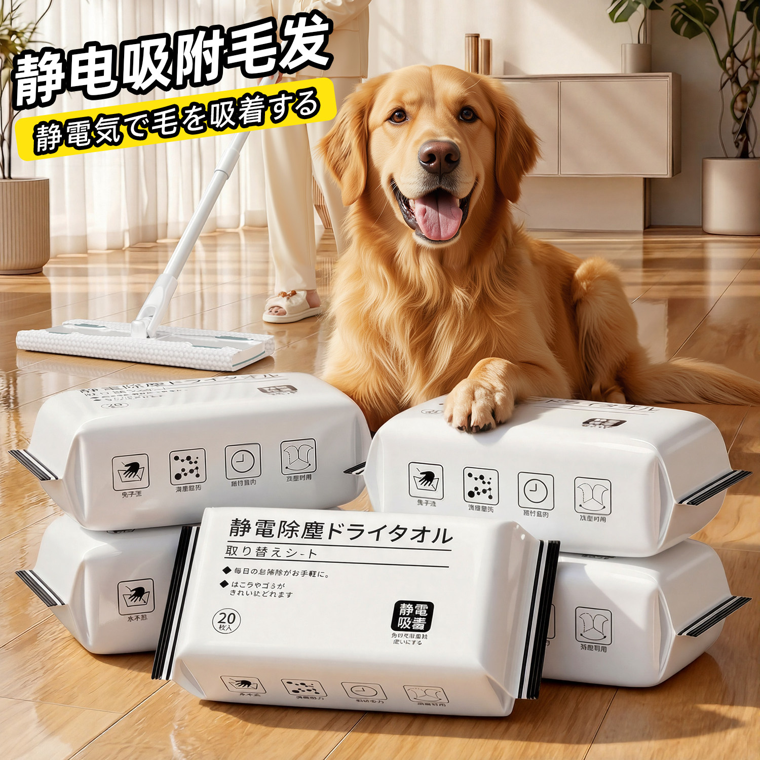 吸狗毛神器宠物毛发清理器除地板去毛专用拖把猫咪粘毛器头发清洁