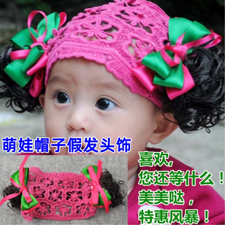 发饰刘海假发带发夹黑色公主风女
