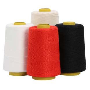 大卷家用缝被子线手工老式手缝针线白棉线黑色缝衣服粗线缝纫机线