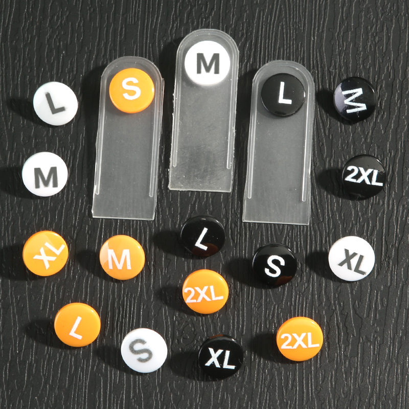 衣服尺码标记扣子S-2XL码