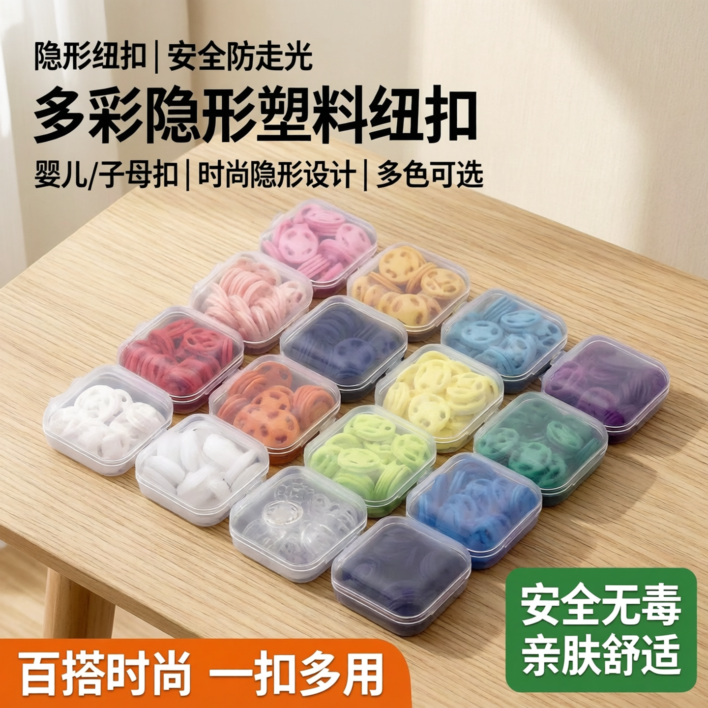 透明暗扣钮扣防走光衬衫扣子衣服塑料隐形纽扣按扣摁扣婴儿子母扣