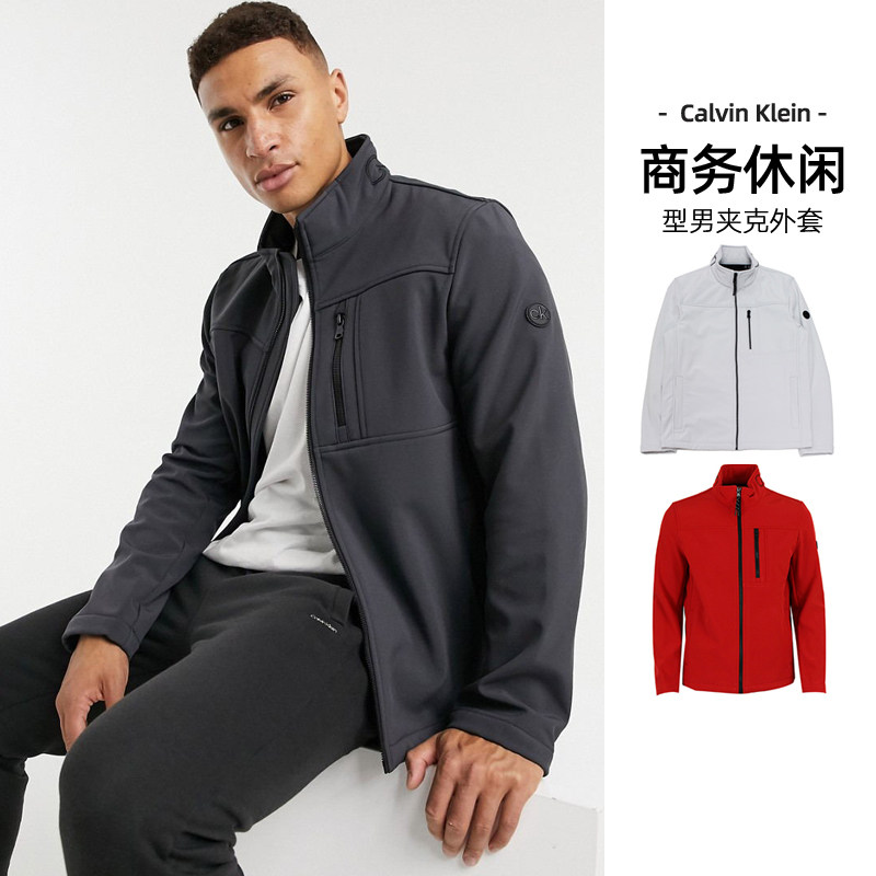 calvin klein/凯文克莱ck夹克男装商务休闲立领拉链开衫外套集货