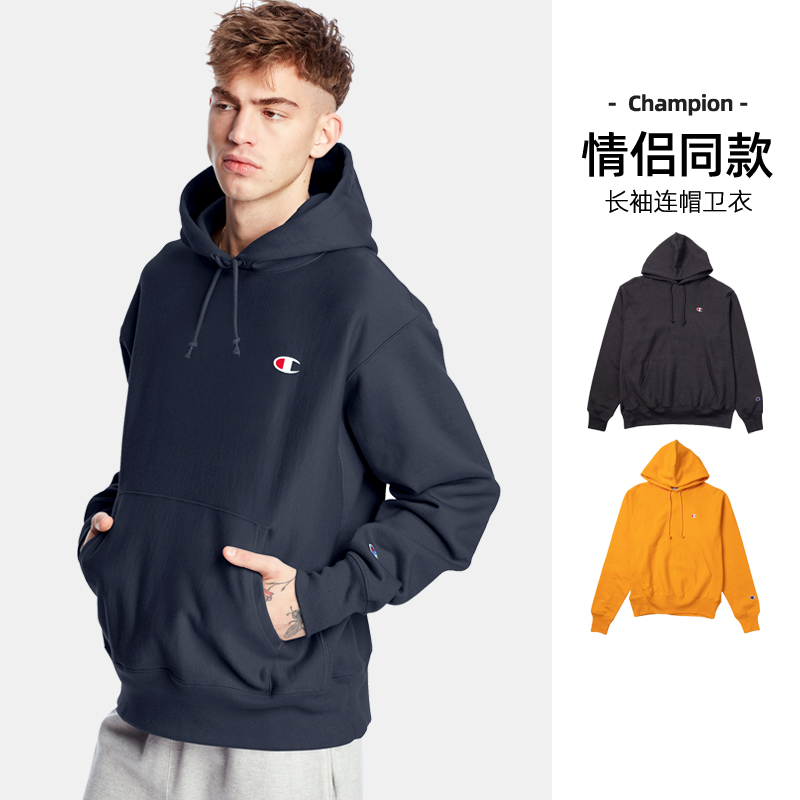 CHAMPION加绒连帽套头卫衣运动衫