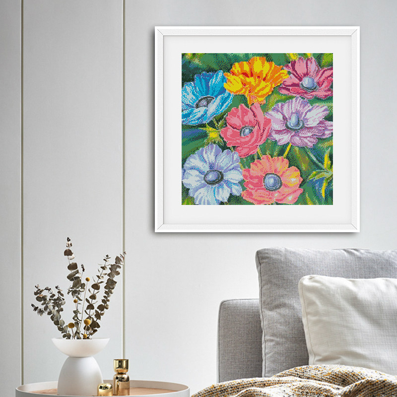 针爱99 钻石画满钻新款 花卉系列向阳花贴钻十字绣客厅餐厅背景墙