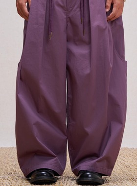 Unlimited Mote〔气球裤2.0〕日系阔腿纯色条纹长裤