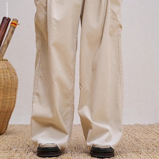 裤 Unlimited Mote〔灯芯绒BAGGY〕日系宽松阔腿打褶直筒散边工装