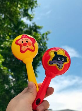 面包超人新生宝宝沙锤拨浪鼓训练追听手摇铃套装安抚玩具月龄幼婴