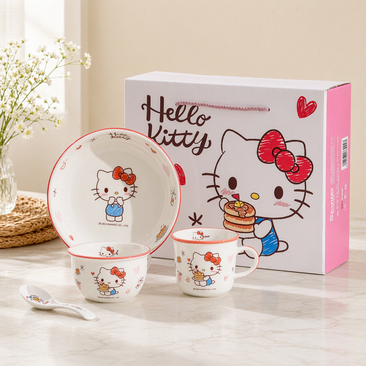 hellokitty陶瓷高颜值餐具礼盒