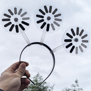 正在加载中发箍可旋转符号发箍自拍道具拍照整蛊创意发饰头箍箭头