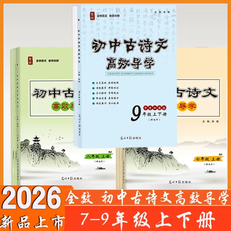 2025秋 全效初中古诗文高效导学七八九年级上下册课内外课内同步课外延