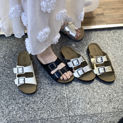 厚底勃肯鞋拖鞋女鞋子时尚外穿2025新款夏季皮带扣博肯鞋凉拖凉鞋
