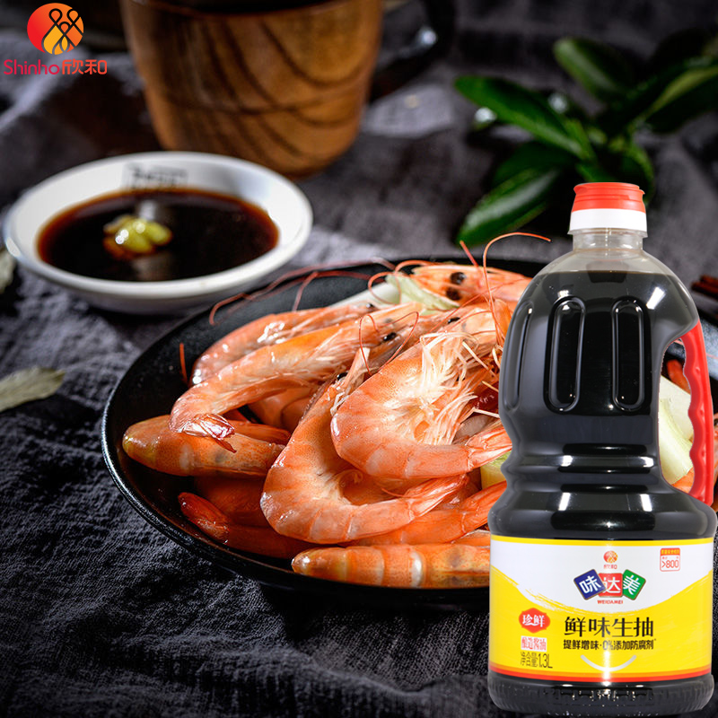味达美0防腐剂鲜味生抽1.3L
