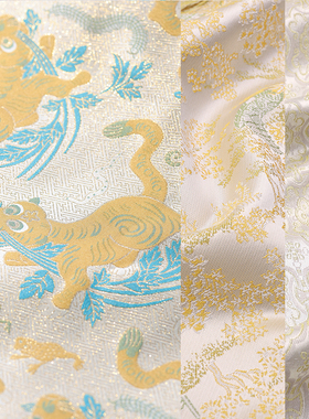 仿宋锦布料宝相花纹 仿古面料手工diy香囊中国风宋锦发夹耳环发簪