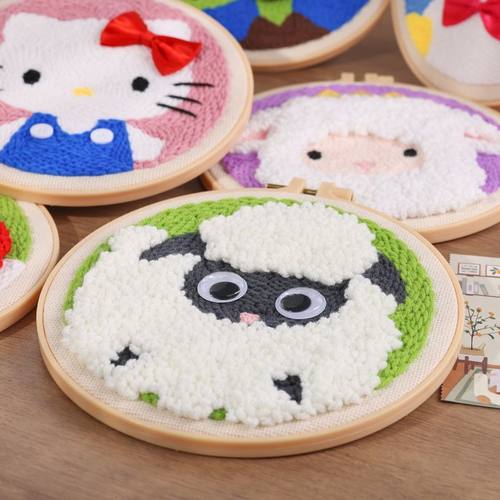 diy手工绣材料包俄罗斯戳戳绣针儿童学生初学者戳戳乐毛线装饰画