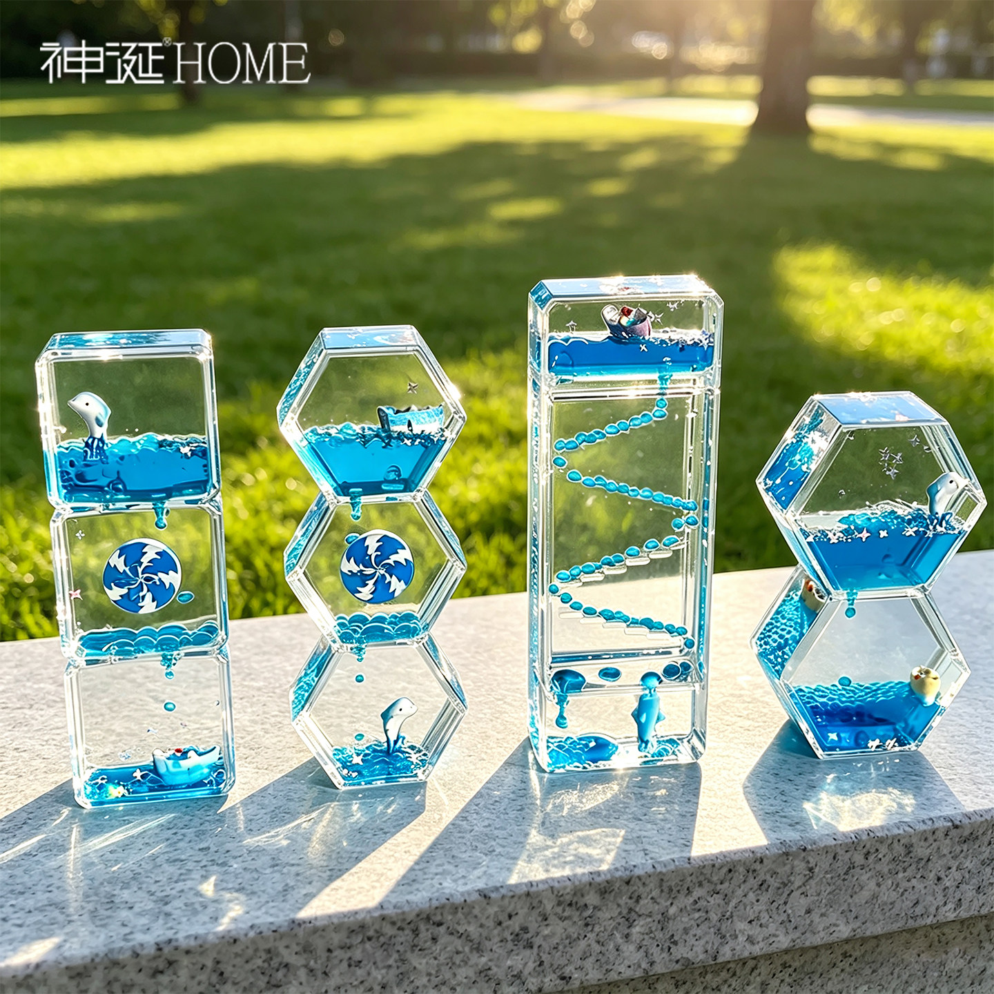 油滴油漏情绪稳定治愈小摆件创意办公桌面工位解压神器沙漏计时器