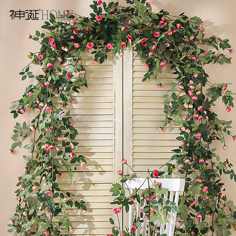 加长仿真花藤假花藤蔓藤条客厅空调管道遮挡阳台墙面植物装饰花卉