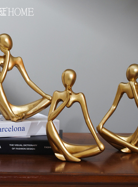 速发美式轻奢创意抽象人物摆居家件酒厅客柜办公室样板房软装饰品