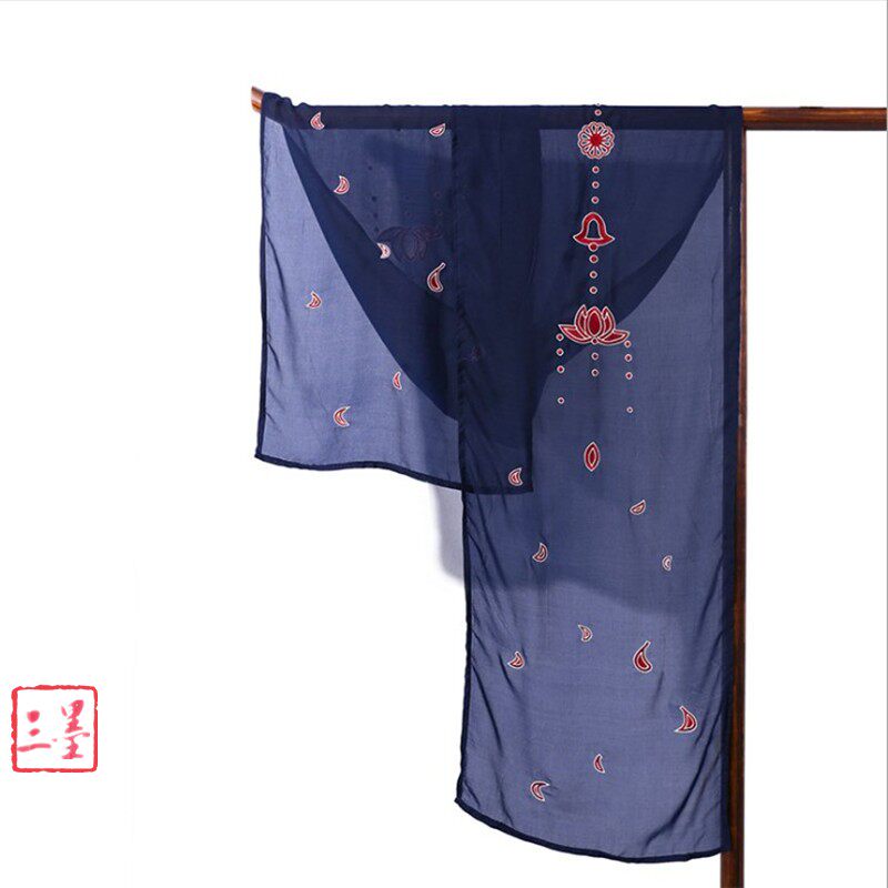 HANFU VERSATILE BATCH SILK TANG FENG TUAN FLOWER PRINT WOMENS CHIFFON MULTI-COLOR SHAWL TANG STYLE DANCE LONG STREAMER LONG SILK SCARF
