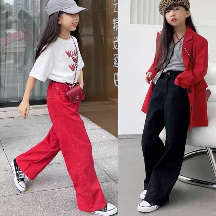 牛仔裤豆丁女童弹力四季