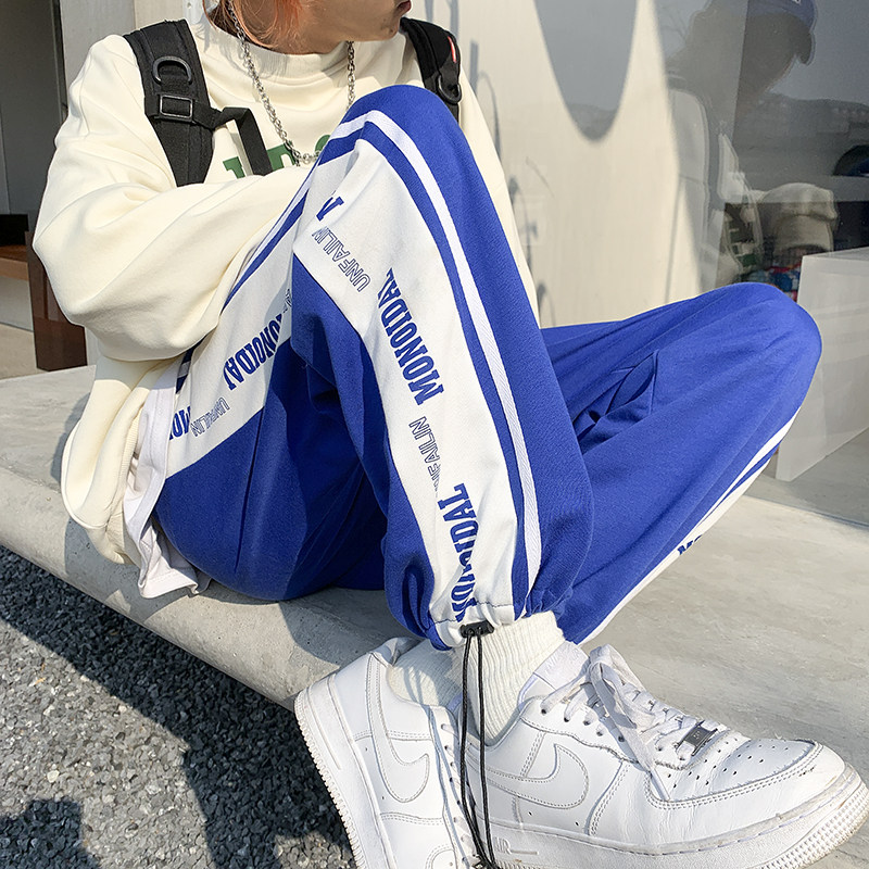 2026春夏克莱因蓝字母印花抽绳九分卫裤XZ604-KP57-P55控68,男装休闲裤,星座604